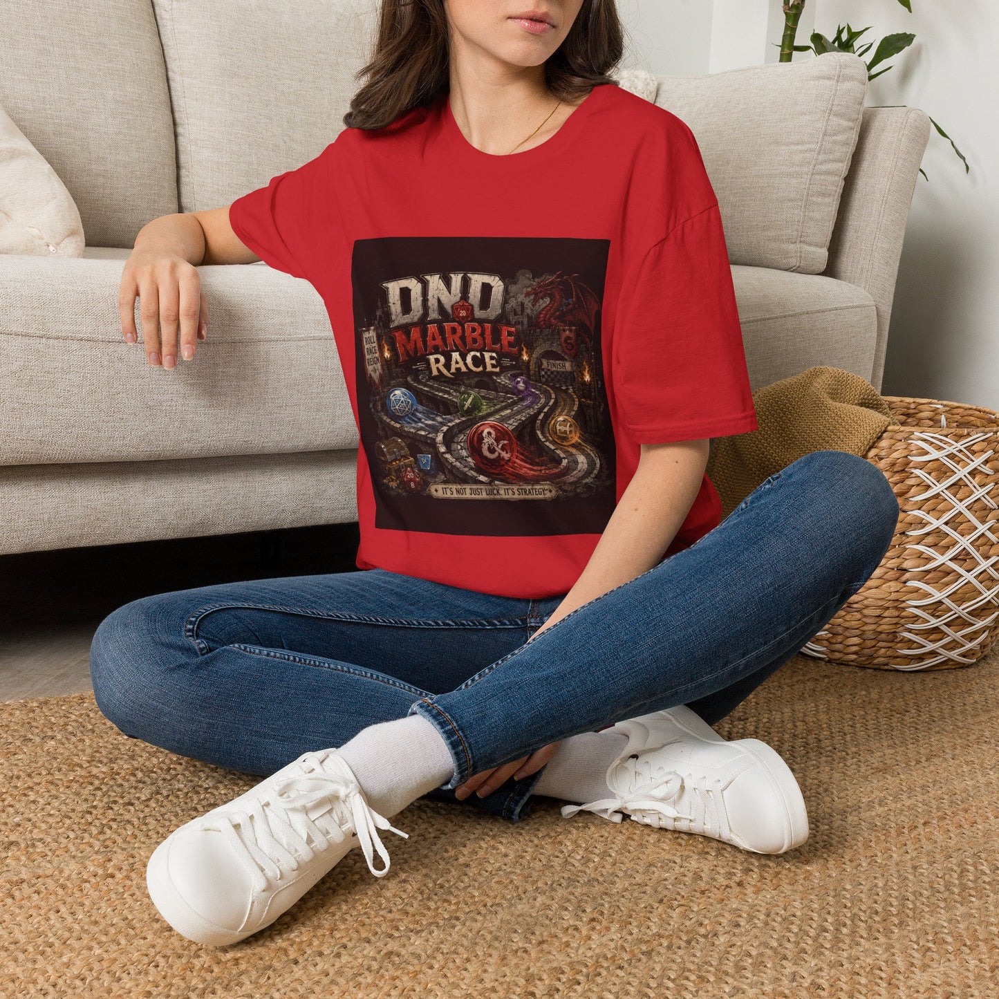 D&D Marble Race T-Shirt — Fantasy Tabletop Gaming Tee