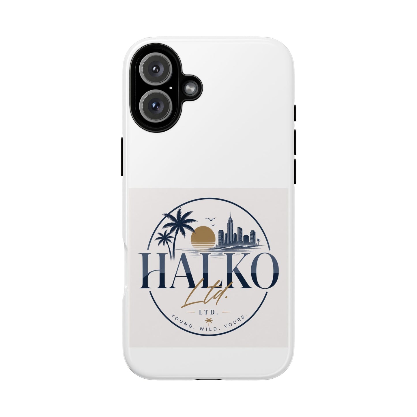 Halko Beach Skyline Phone Case — Sunset Palm Tropical Protective Cover