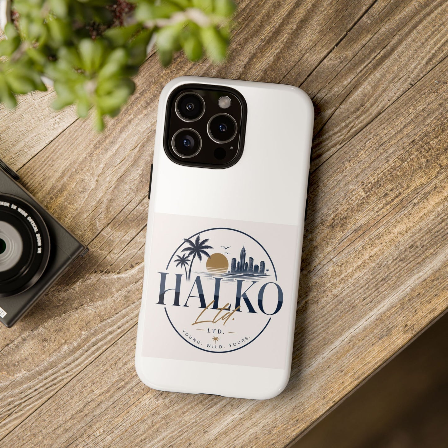 Halko Beach Skyline Phone Case — Sunset Palm Tropical Protective Cover
