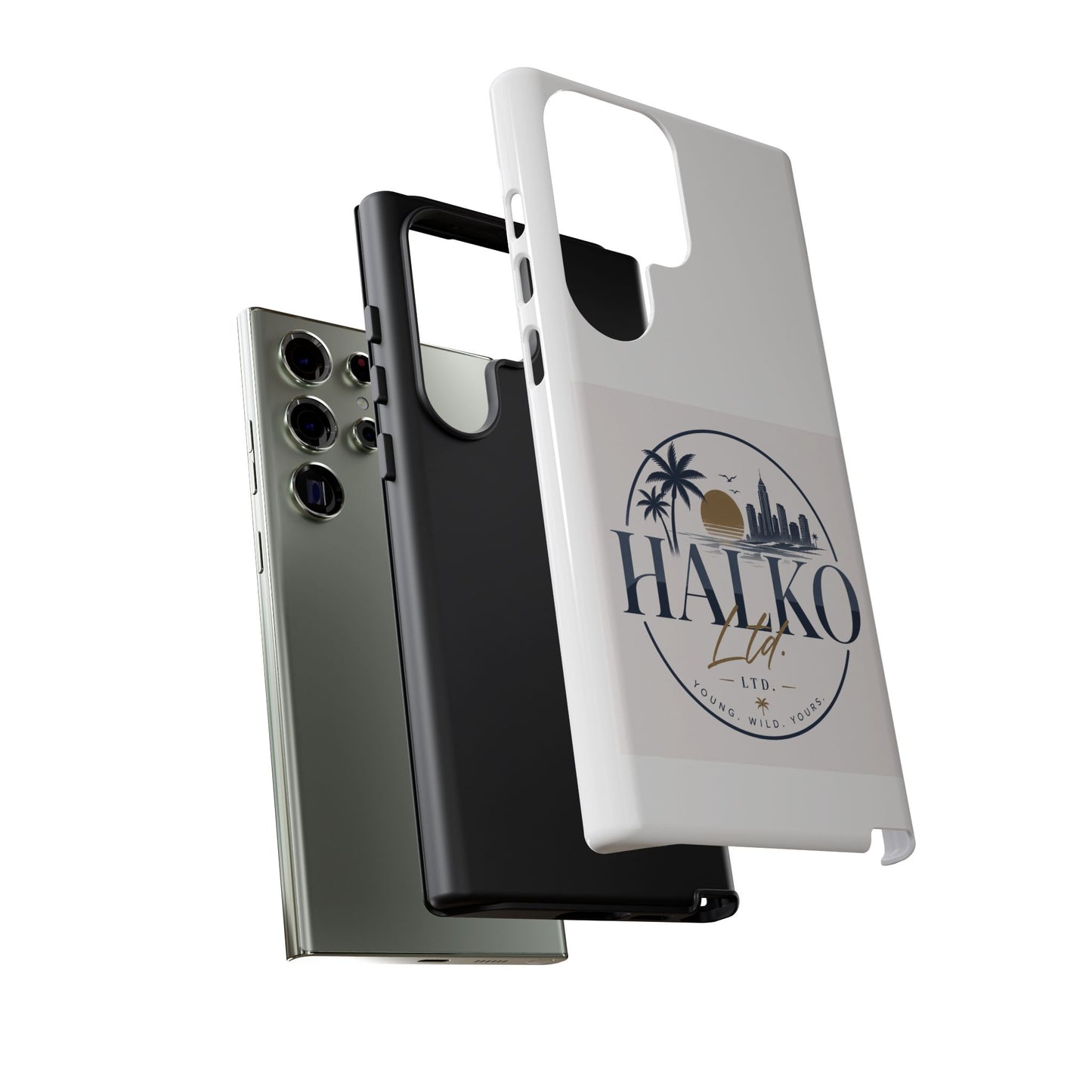 Halko Beach Skyline Phone Case — Sunset Palm Tropical Protective Cover