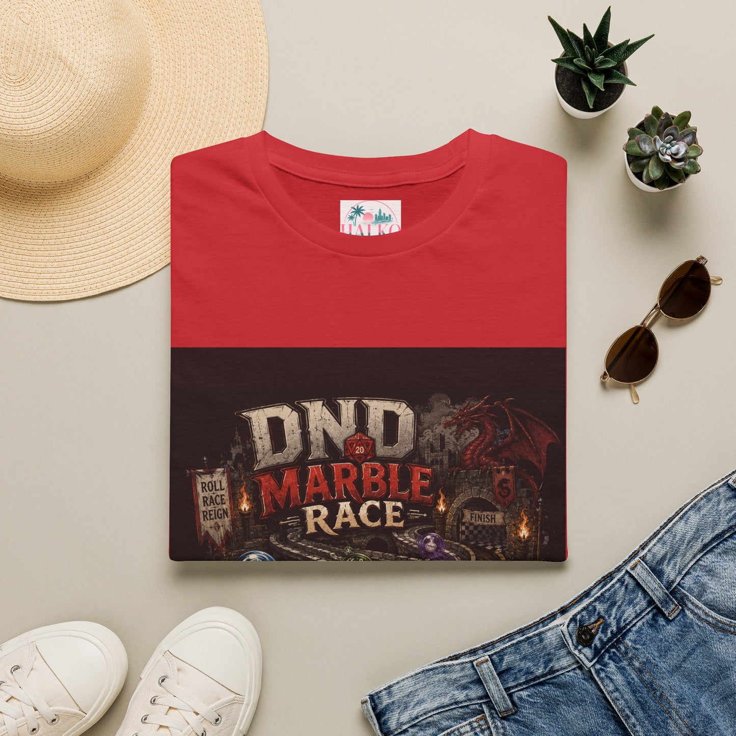 D&D Marble Race T-Shirt — Fantasy Tabletop Gaming Tee