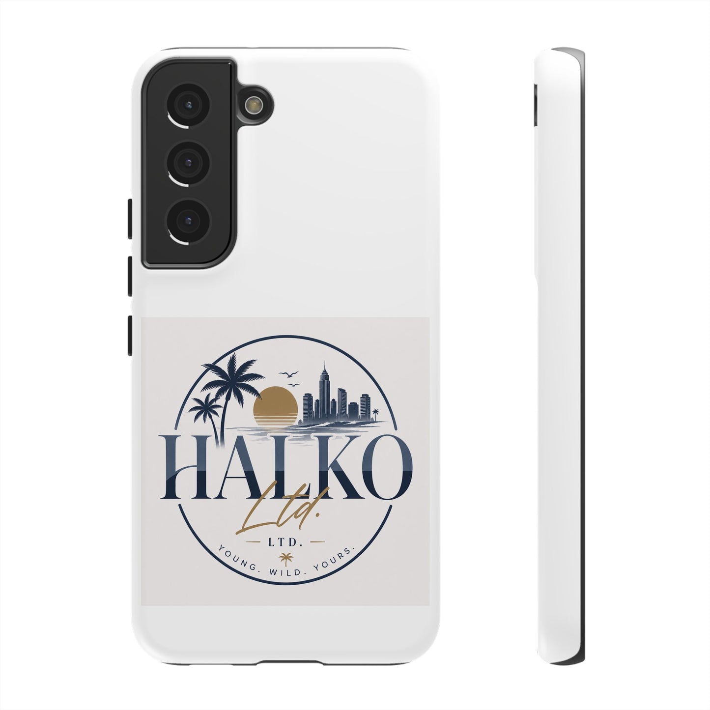 Halko Beach Skyline Phone Case — Sunset Palm Tropical Protective Cover