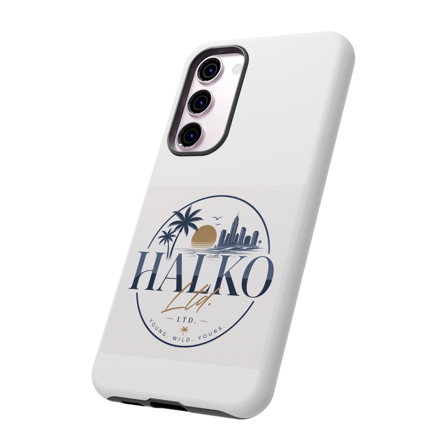 Halko Beach Skyline Phone Case — Sunset Palm Tropical Protective Cover