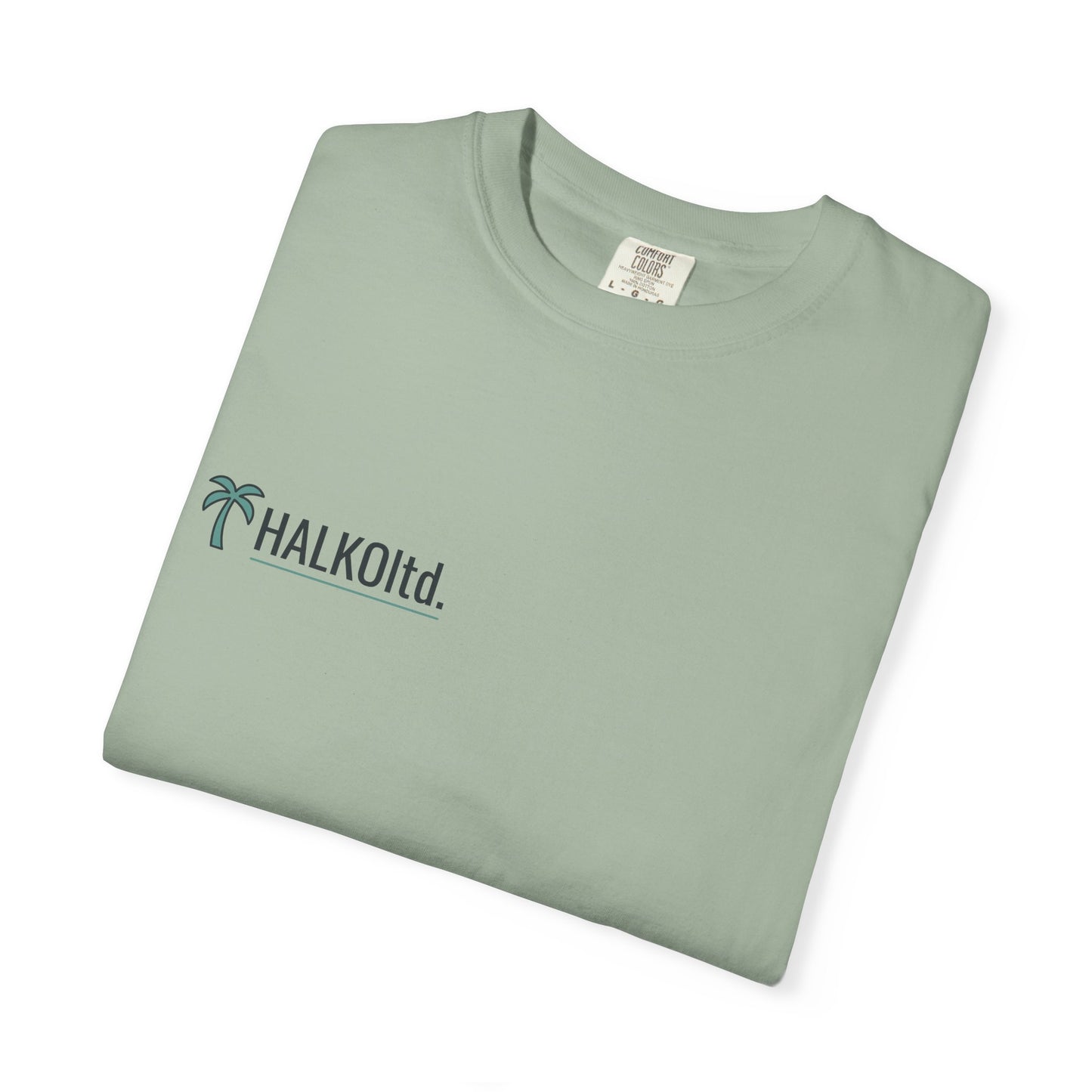 Halko Beach Logo T-Shirt — Sunset Palm Graphic Tee