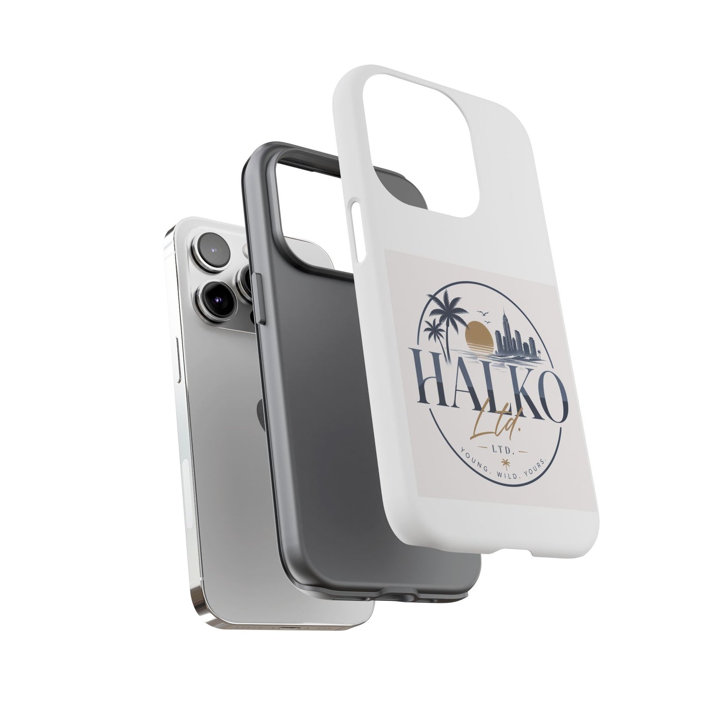 Halko Beach Skyline Phone Case — Sunset Palm Tropical Protective Cover