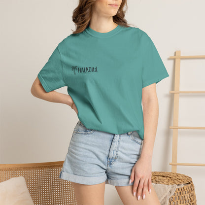 Halko Beach Logo T-Shirt — Sunset Palm Graphic Tee