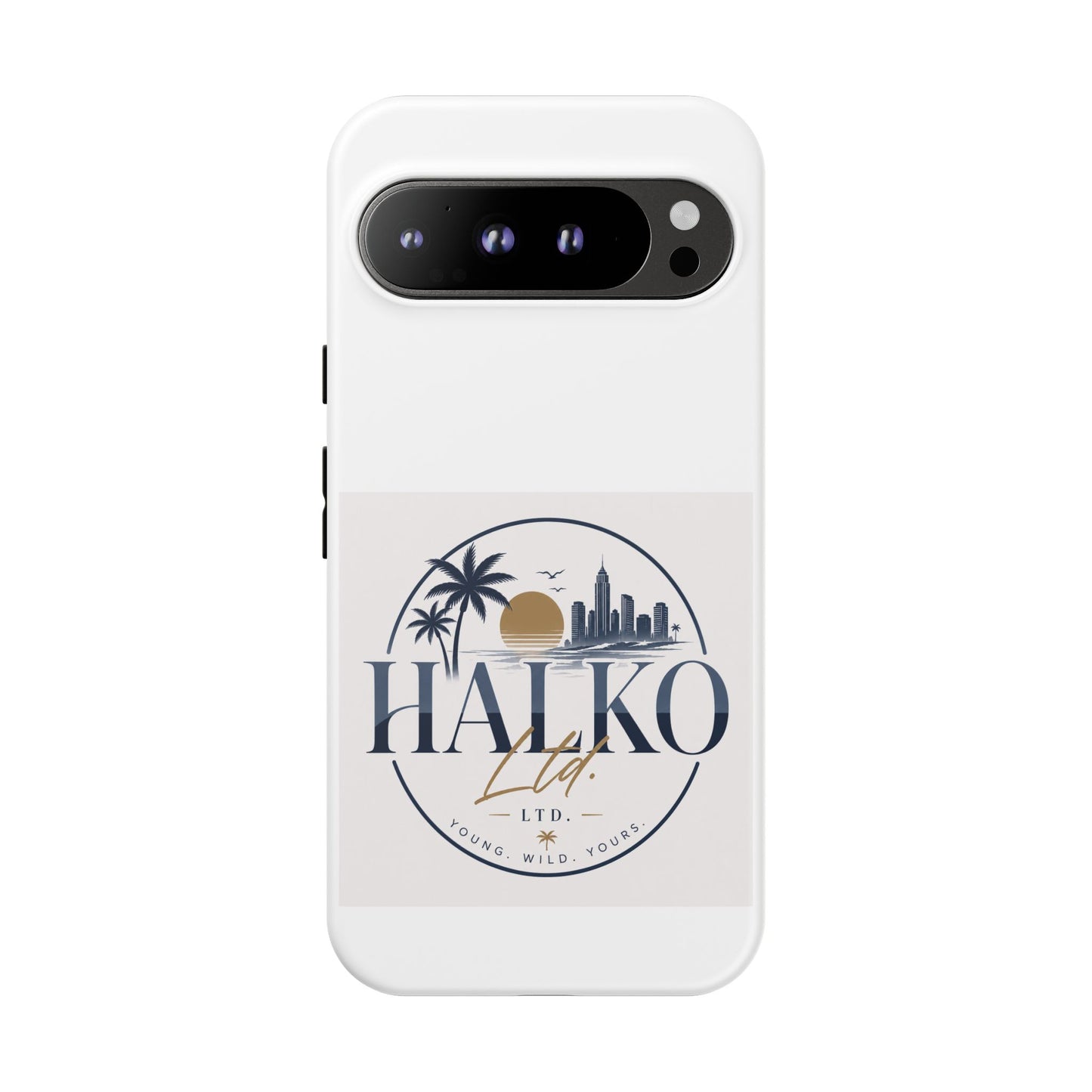 Halko Beach Skyline Phone Case — Sunset Palm Tropical Protective Cover
