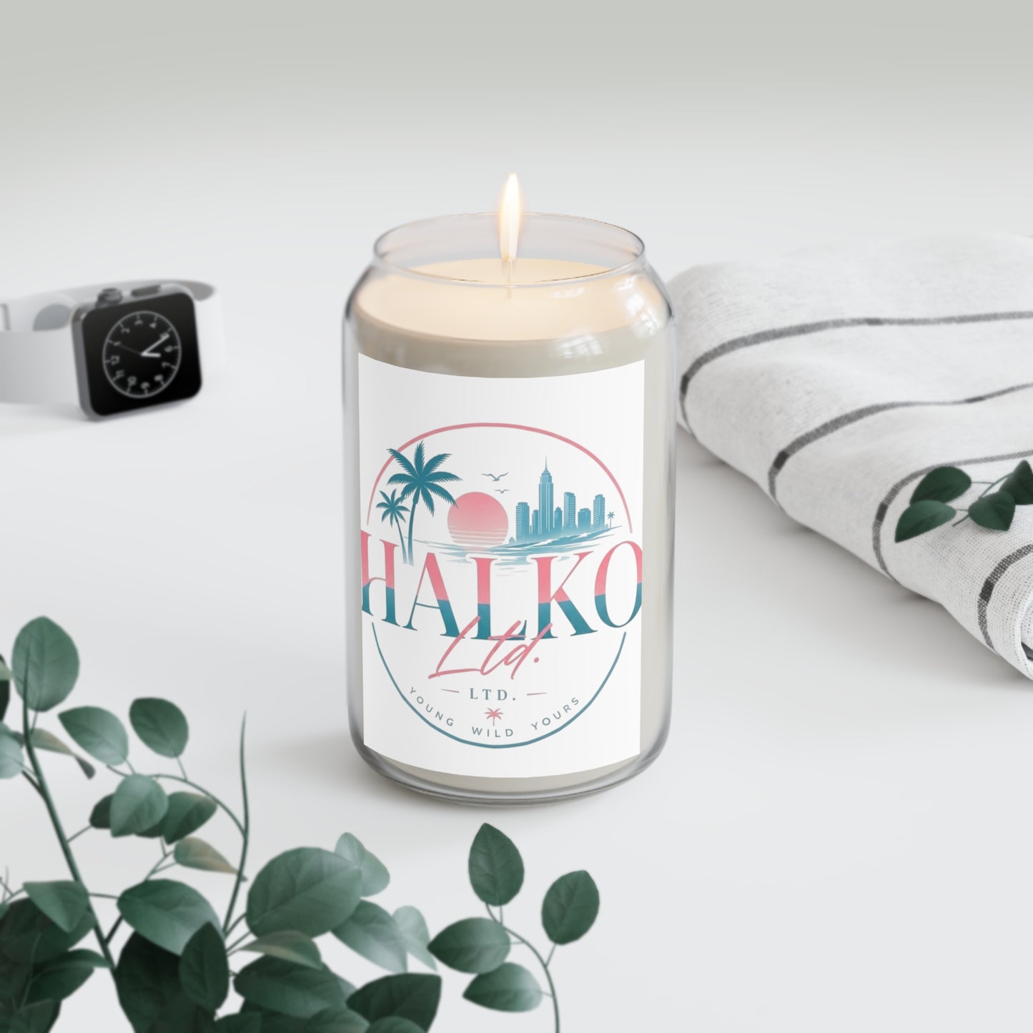Tropical Soy Candle — HALKO Ltd. Scented 13.75oz (Beach Sunset Aromas)