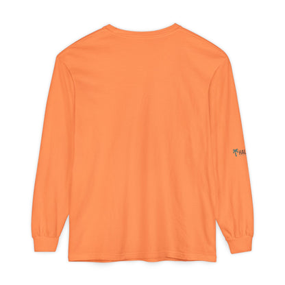Retro Beach Graphic Long Sleeve T-Shirt — Halko LTD Coastal Sunset Design