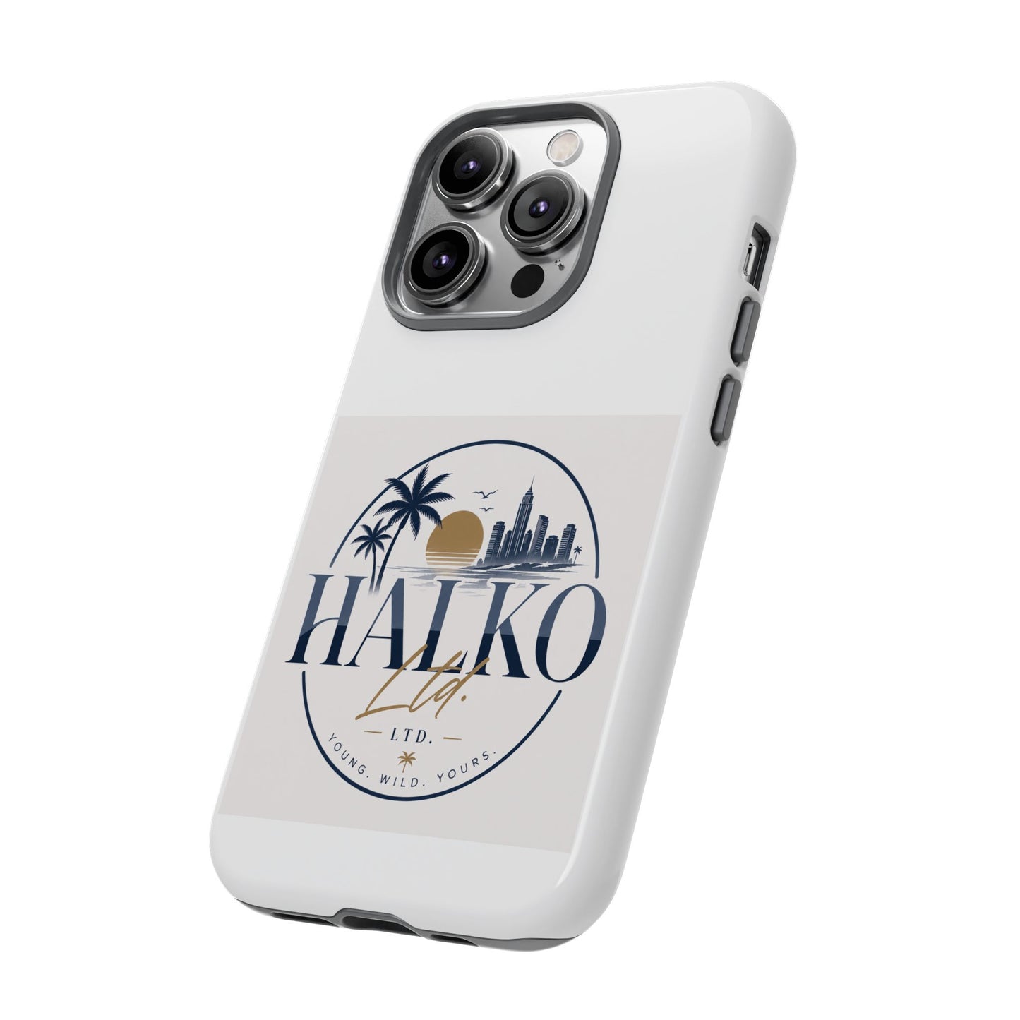 Halko Beach Skyline Phone Case — Sunset Palm Tropical Protective Cover