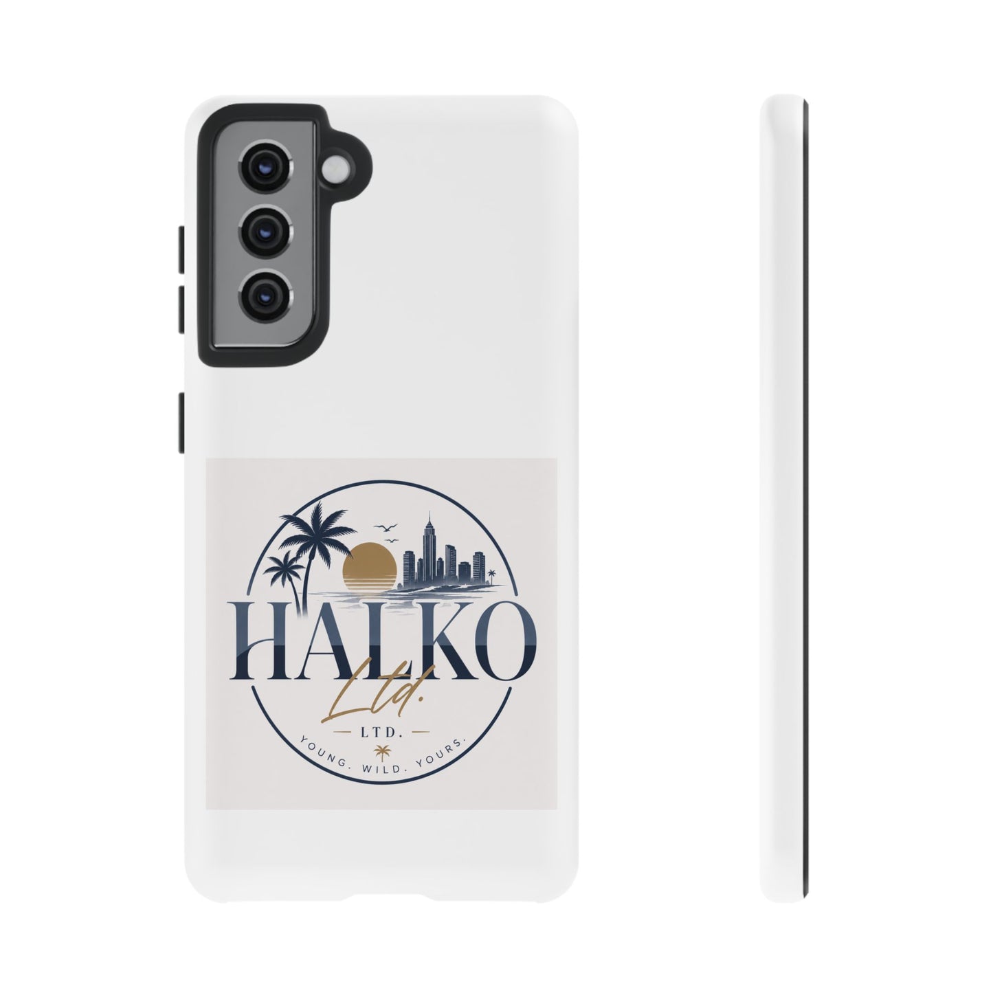 Halko Beach Skyline Phone Case — Sunset Palm Tropical Protective Cover