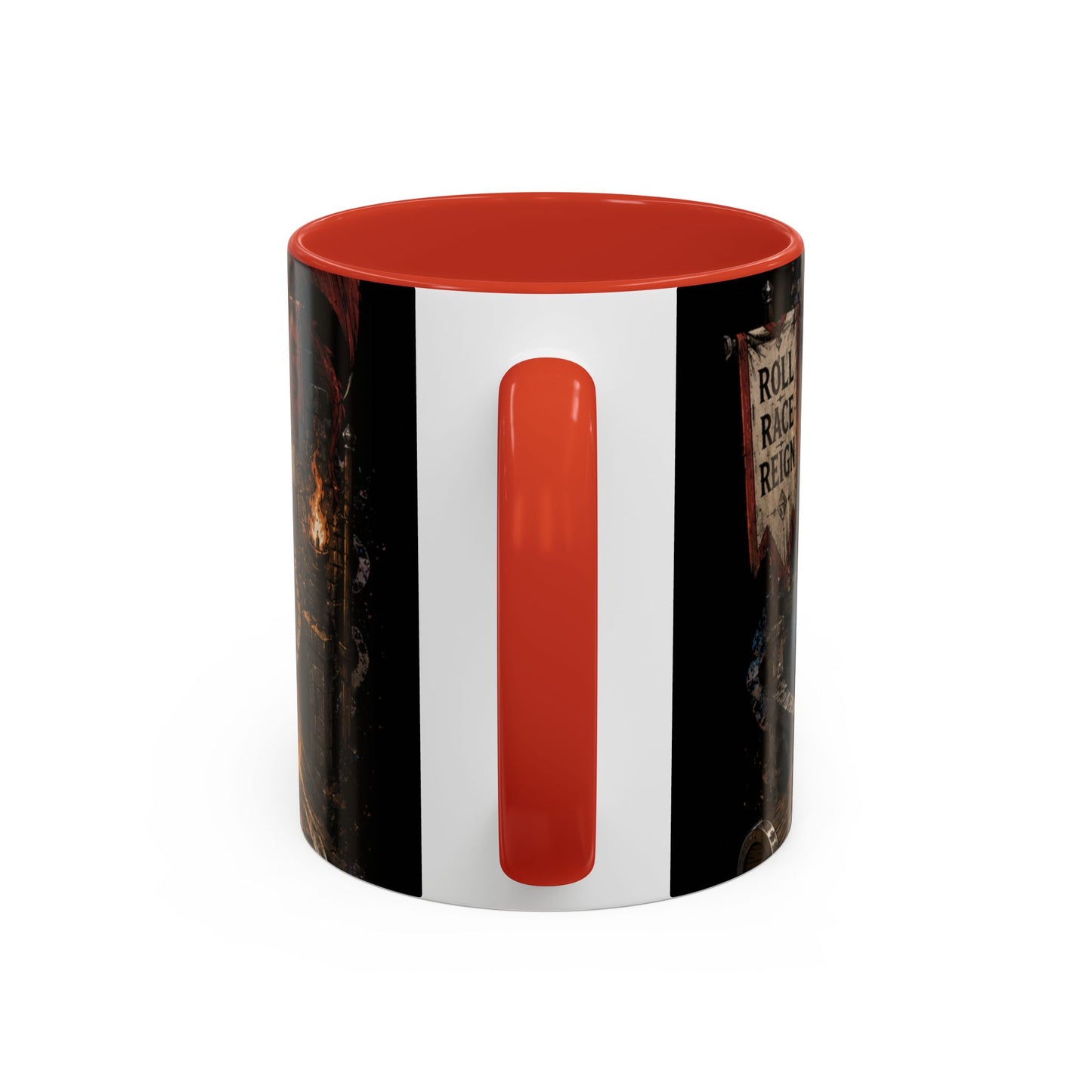 Marble Race Accent Coffee Mug — Vintage Board Game Racing Design (11/15oz)