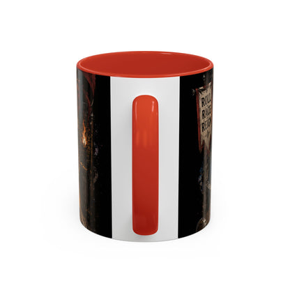 Marble Race Accent Coffee Mug — Vintage Board Game Racing Design (11/15oz)