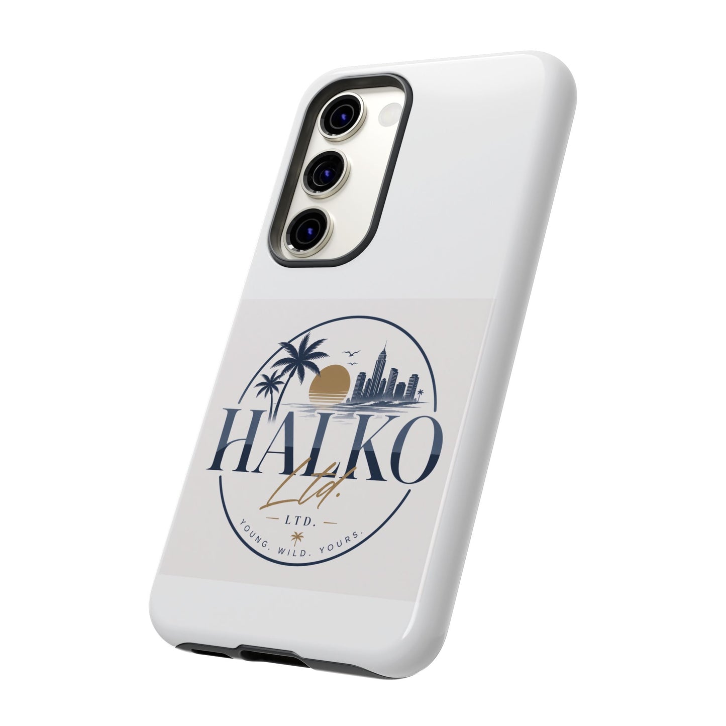 Halko Beach Skyline Phone Case — Sunset Palm Tropical Protective Cover