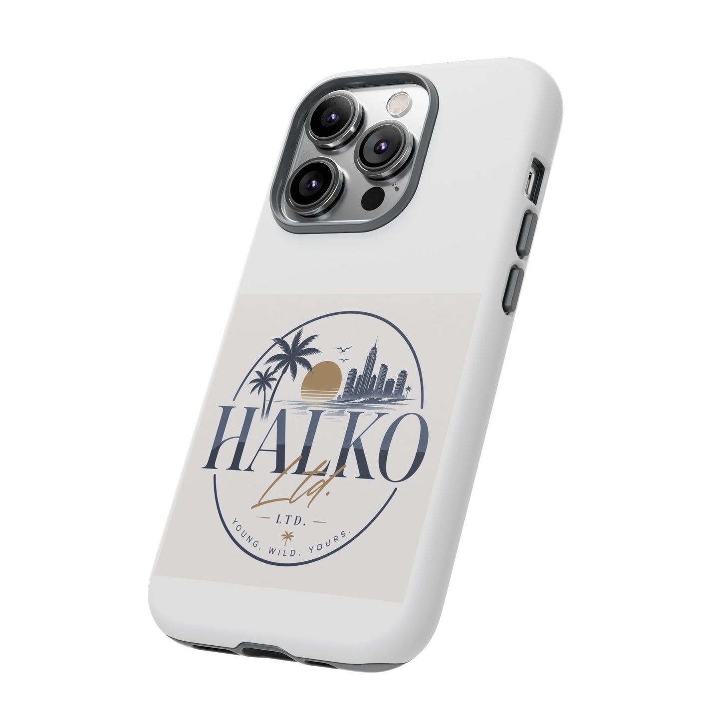 Halko Beach Skyline Phone Case — Sunset Palm Tropical Protective Cover