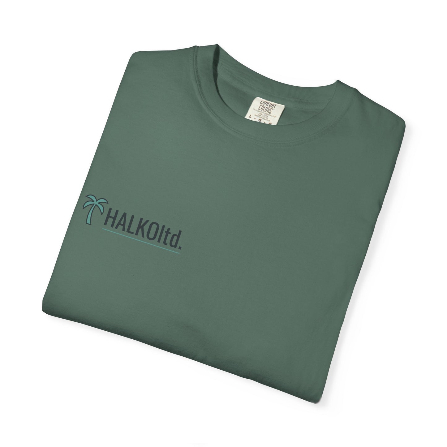 Halko Beach Logo T-Shirt — Sunset Palm Graphic Tee