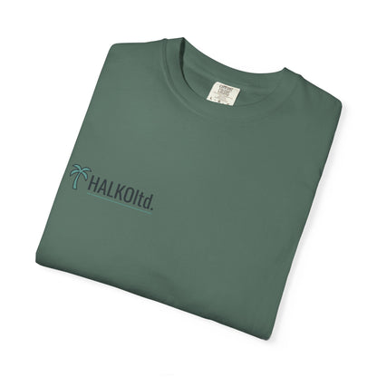 Halko Beach Logo T-Shirt — Sunset Palm Graphic Tee