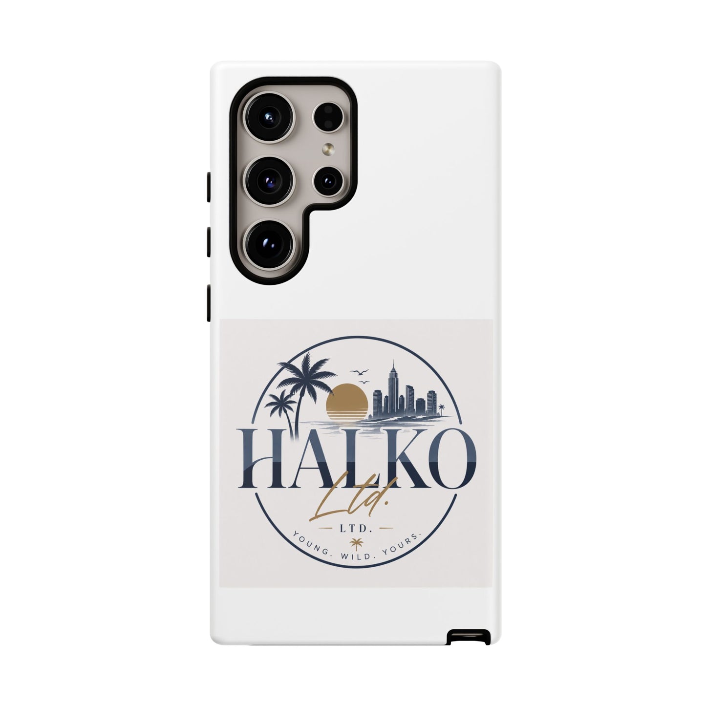 Halko Beach Skyline Phone Case — Sunset Palm Tropical Protective Cover