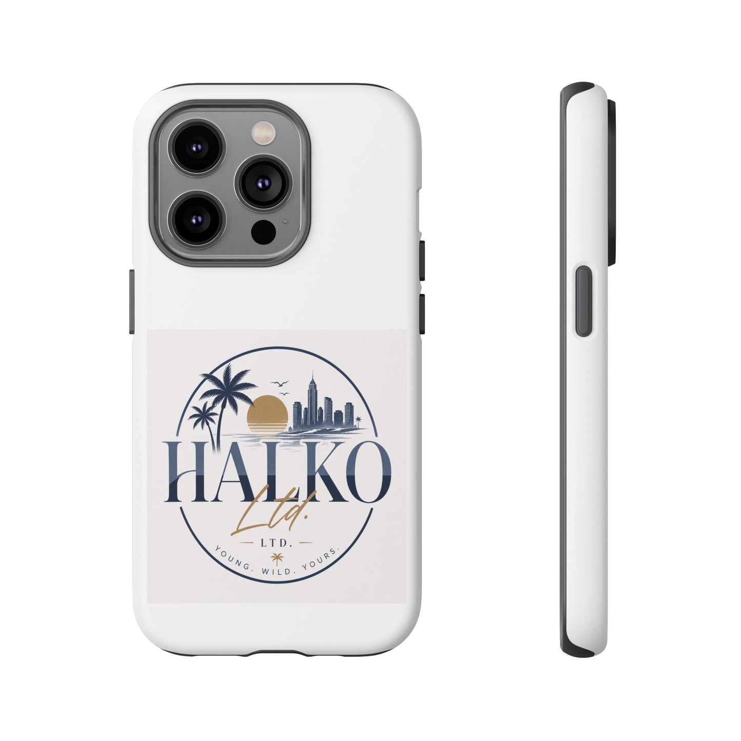 Halko Beach Skyline Phone Case — Sunset Palm Tropical Protective Cover
