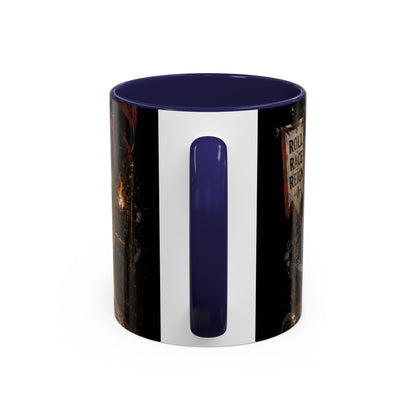Marble Race Accent Coffee Mug — Vintage Board Game Racing Design (11/15oz)