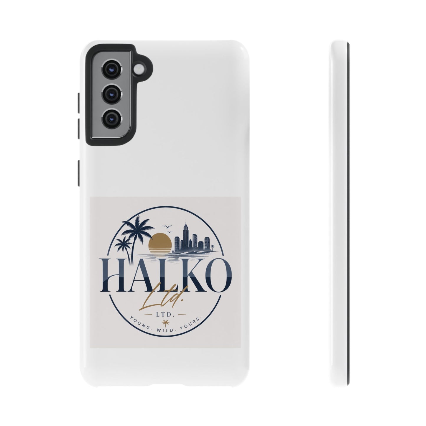 Halko Beach Skyline Phone Case — Sunset Palm Tropical Protective Cover