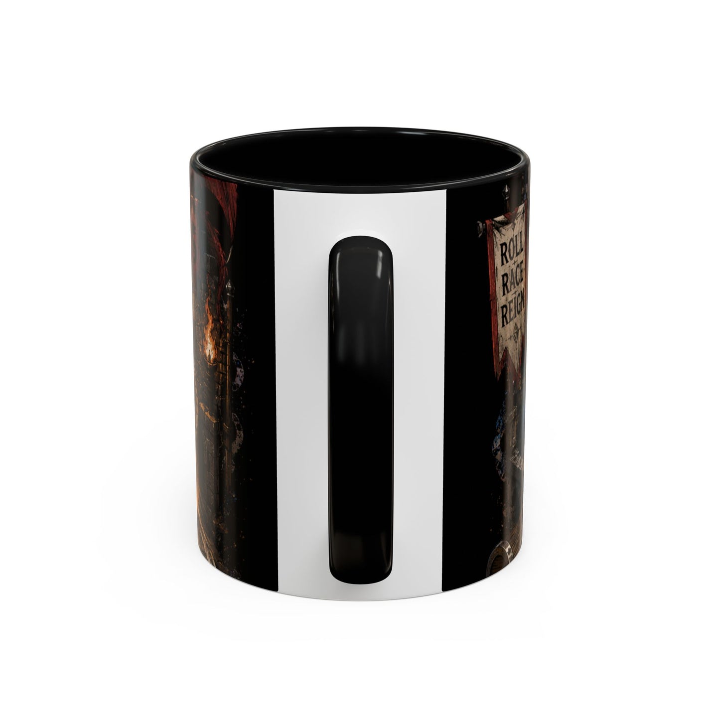 Marble Race Accent Coffee Mug — Vintage Board Game Racing Design (11/15oz)
