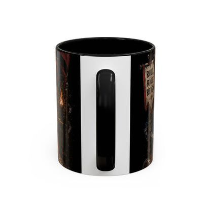 Marble Race Accent Coffee Mug — Vintage Board Game Racing Design (11/15oz)