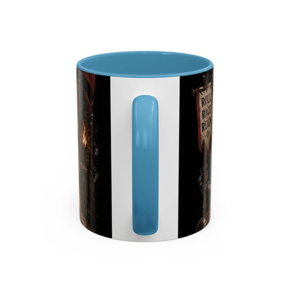 Marble Race Accent Coffee Mug — Vintage Board Game Racing Design (11/15oz)