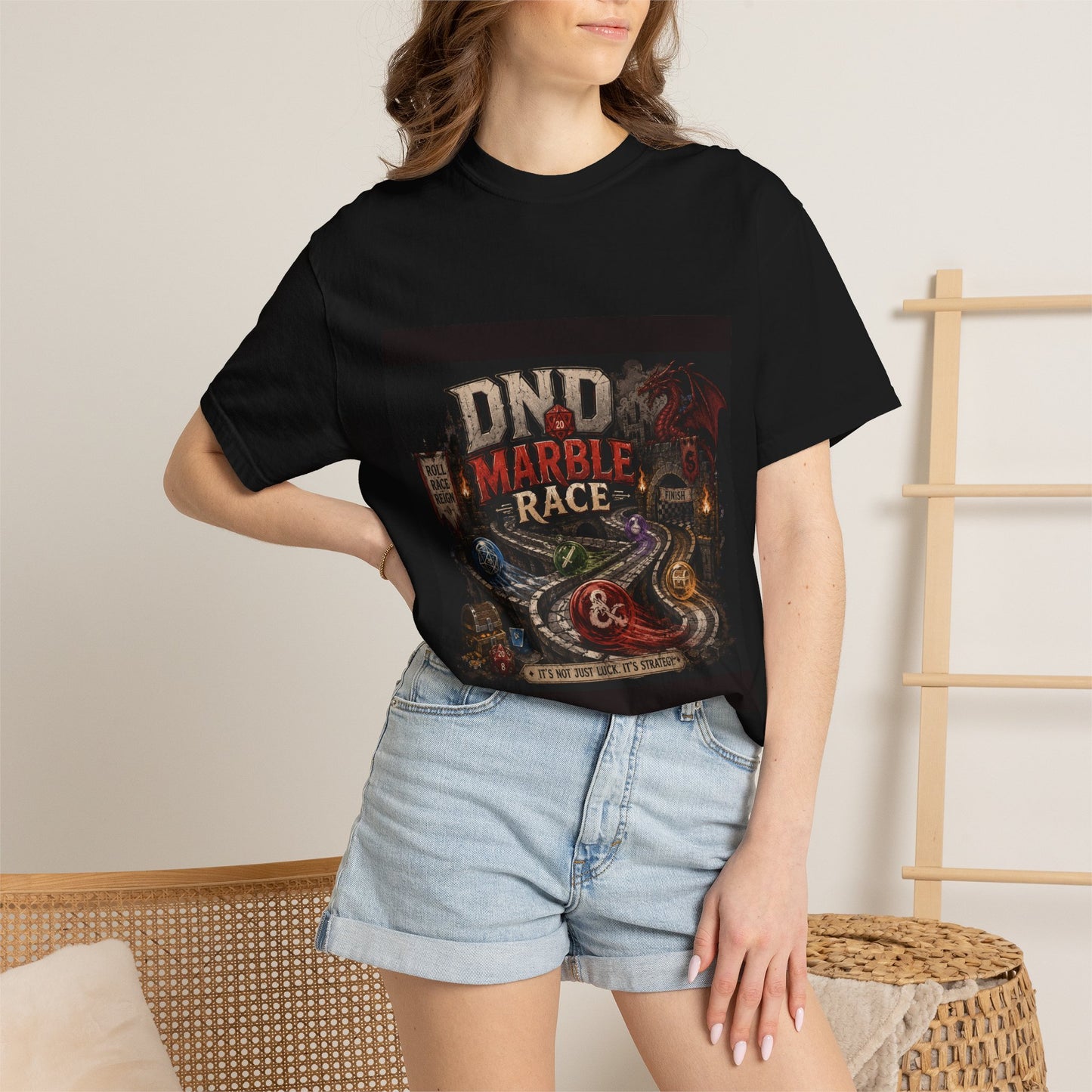 D&D Marble Race T-Shirt — RPG Dice & Adventure Gaming Tee