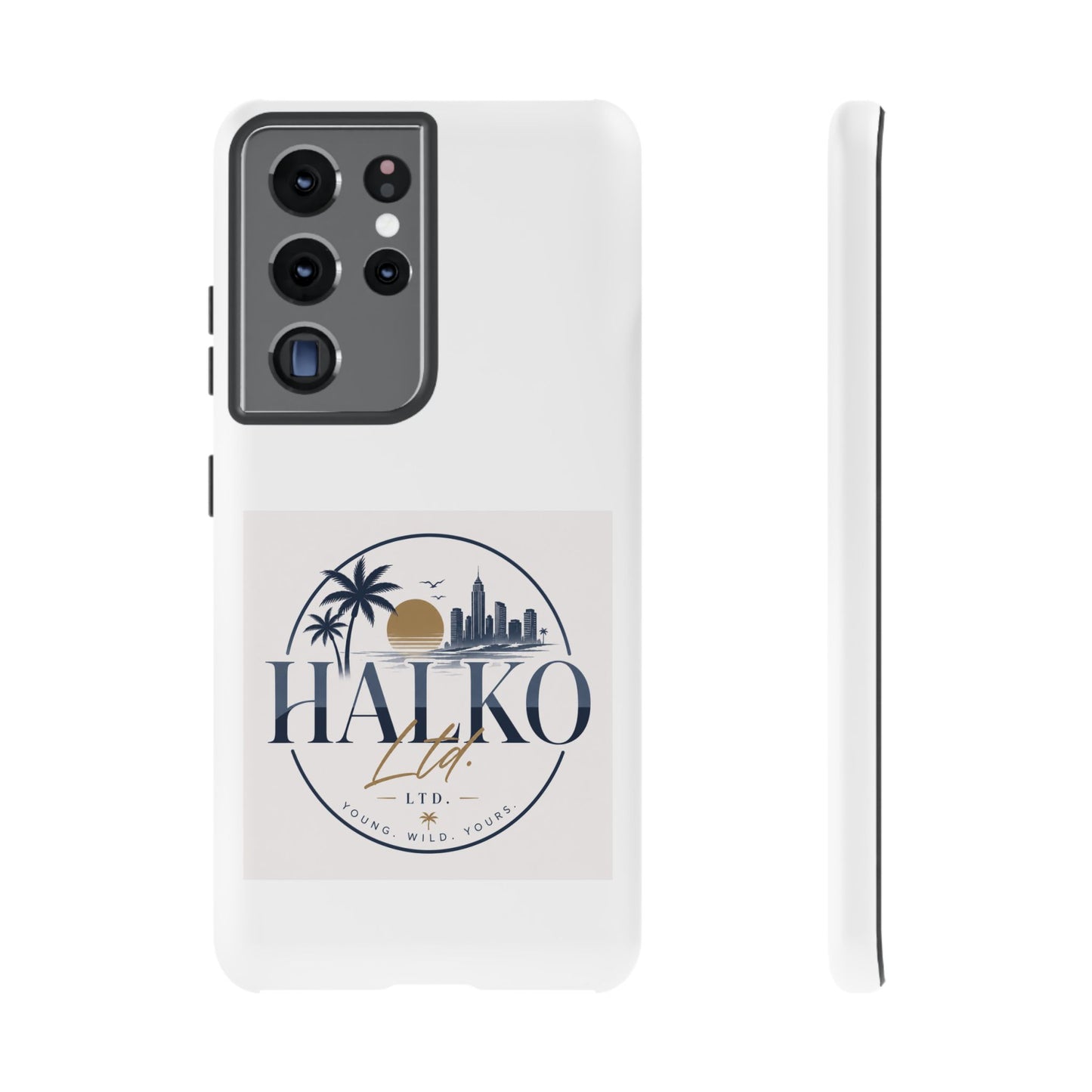 Halko Beach Skyline Phone Case — Sunset Palm Tropical Protective Cover