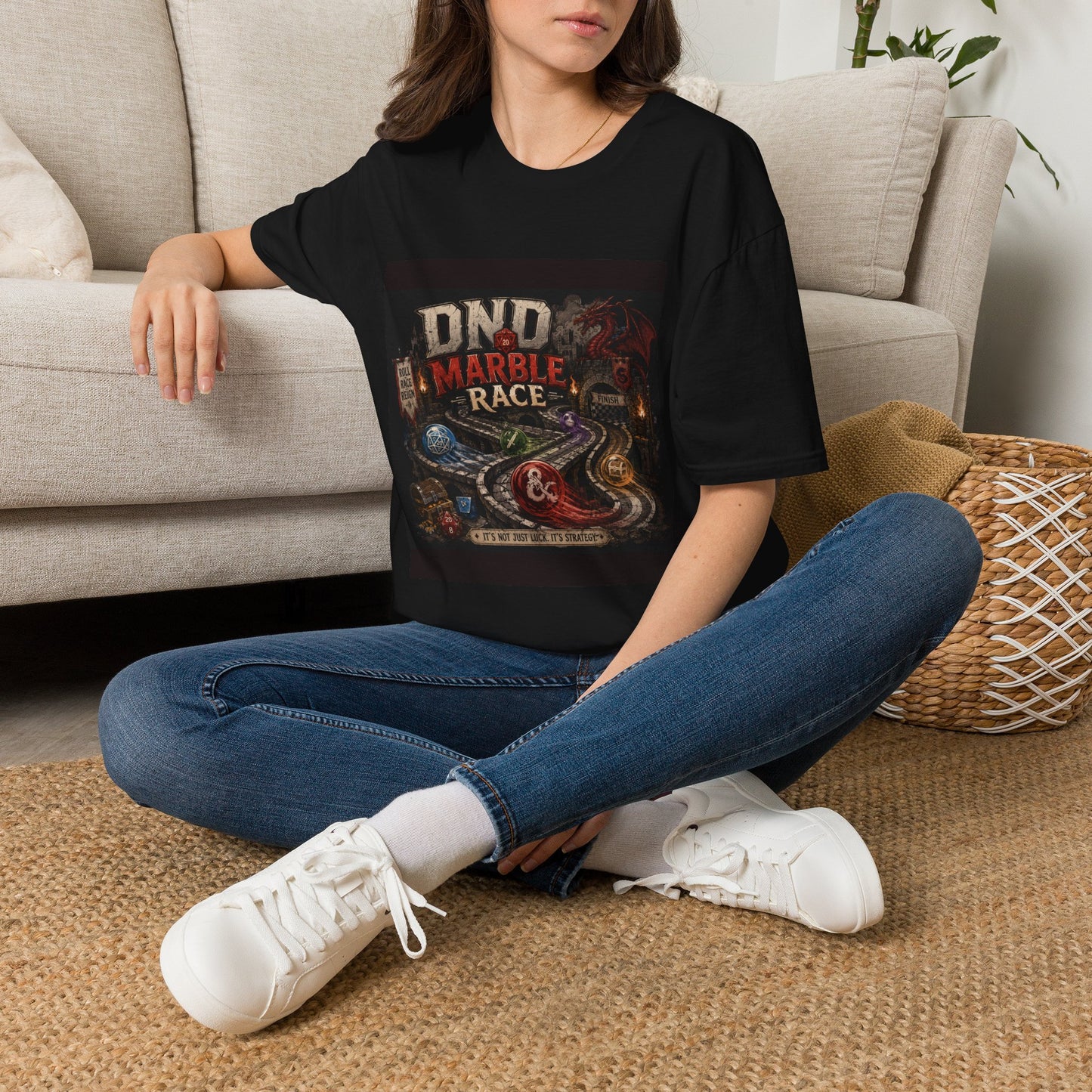 D&D Marble Race T-Shirt — Fantasy Tabletop Gaming Tee