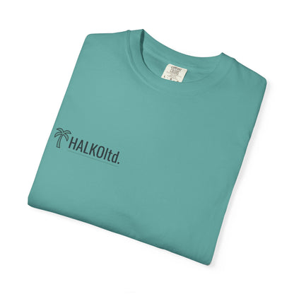 Halko Beach Logo T-Shirt — Sunset Palm Graphic Tee