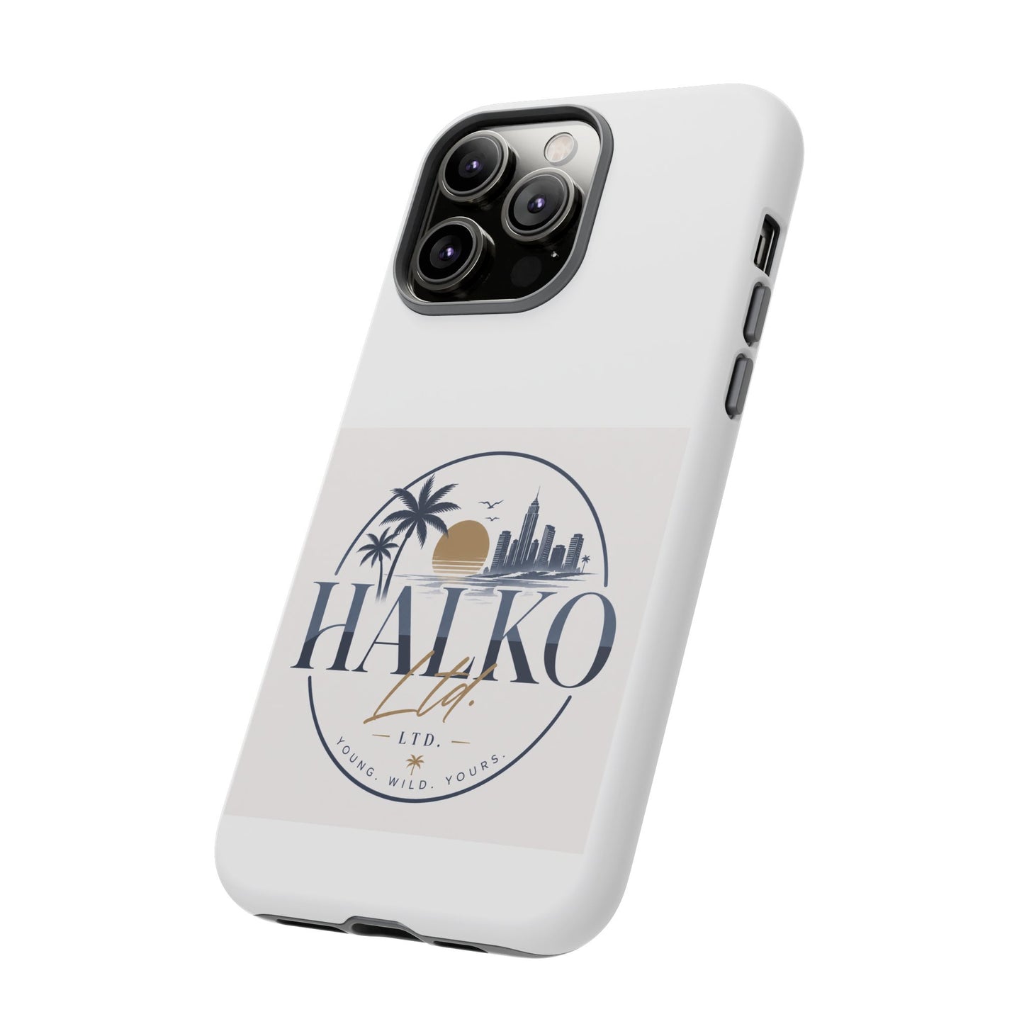 Halko Beach Skyline Phone Case — Sunset Palm Tropical Protective Cover