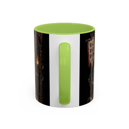 Marble Race Accent Coffee Mug — Vintage Board Game Racing Design (11/15oz)