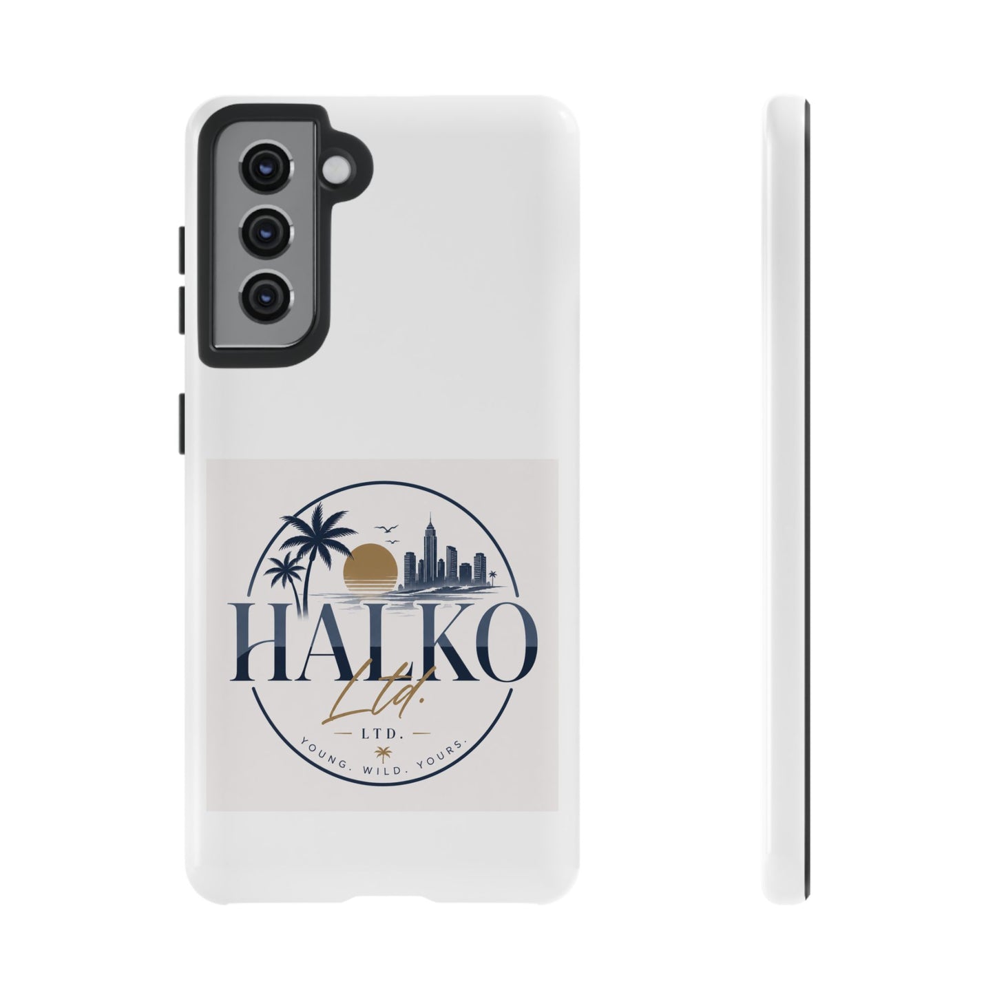 Halko Beach Skyline Phone Case — Sunset Palm Tropical Protective Cover
