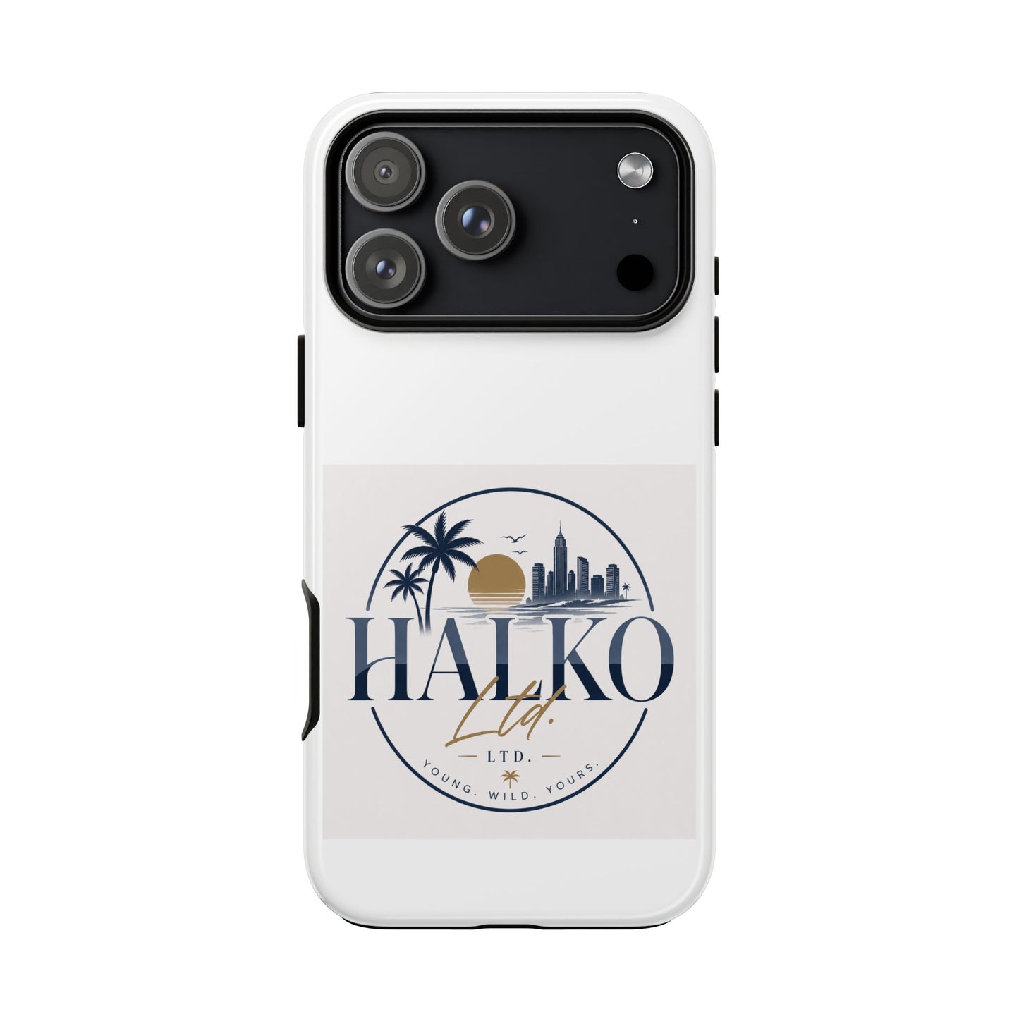 Halko Beach Skyline Phone Case — Sunset Palm Tropical Protective Cover
