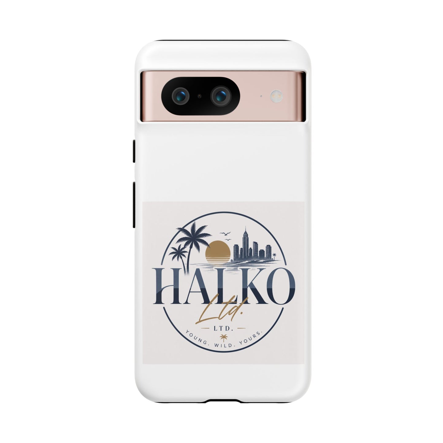 Halko Beach Skyline Phone Case — Sunset Palm Tropical Protective Cover