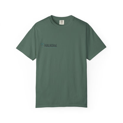 Halko Beach Logo T-Shirt — Sunset Palm Graphic Tee