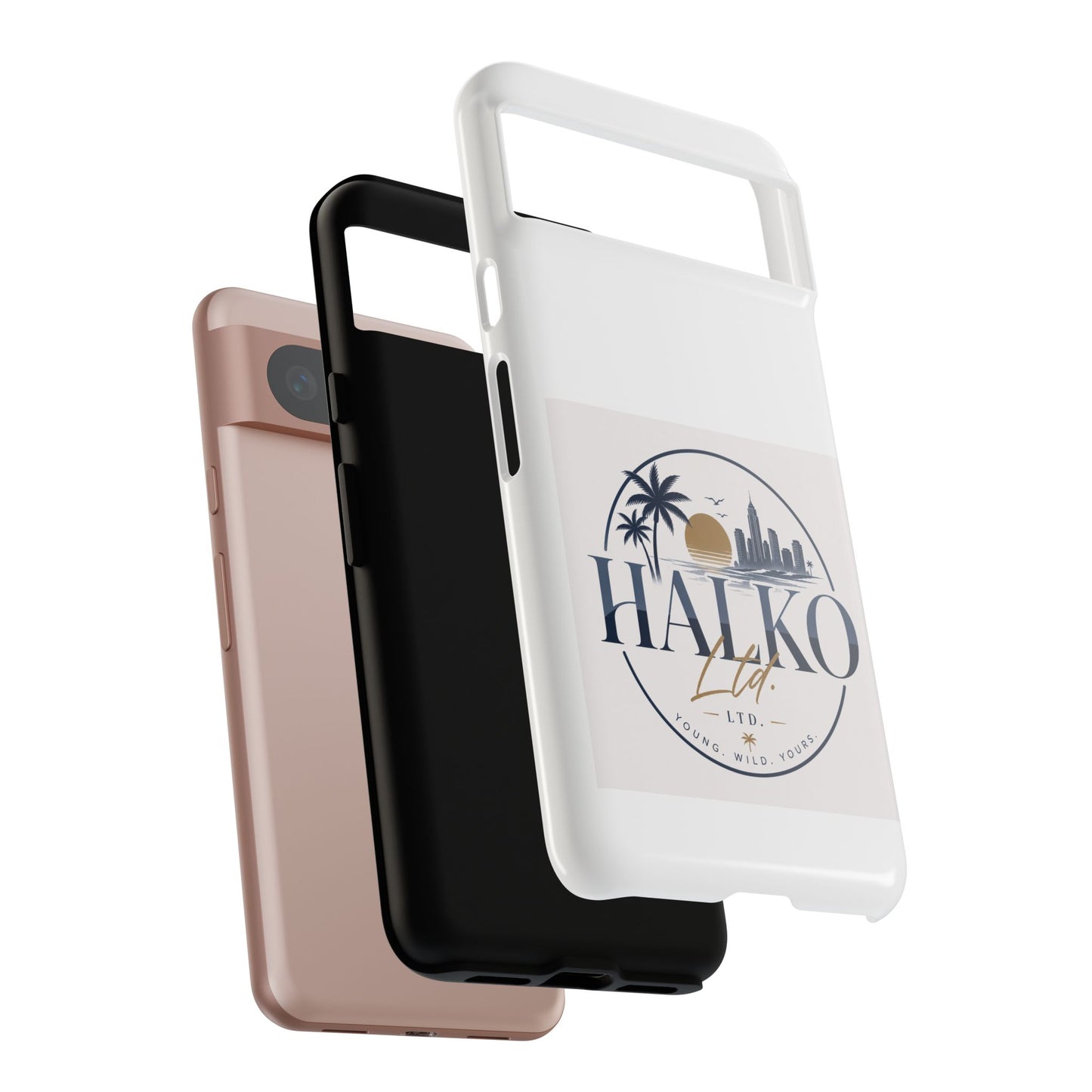Halko Beach Skyline Phone Case — Sunset Palm Tropical Protective Cover