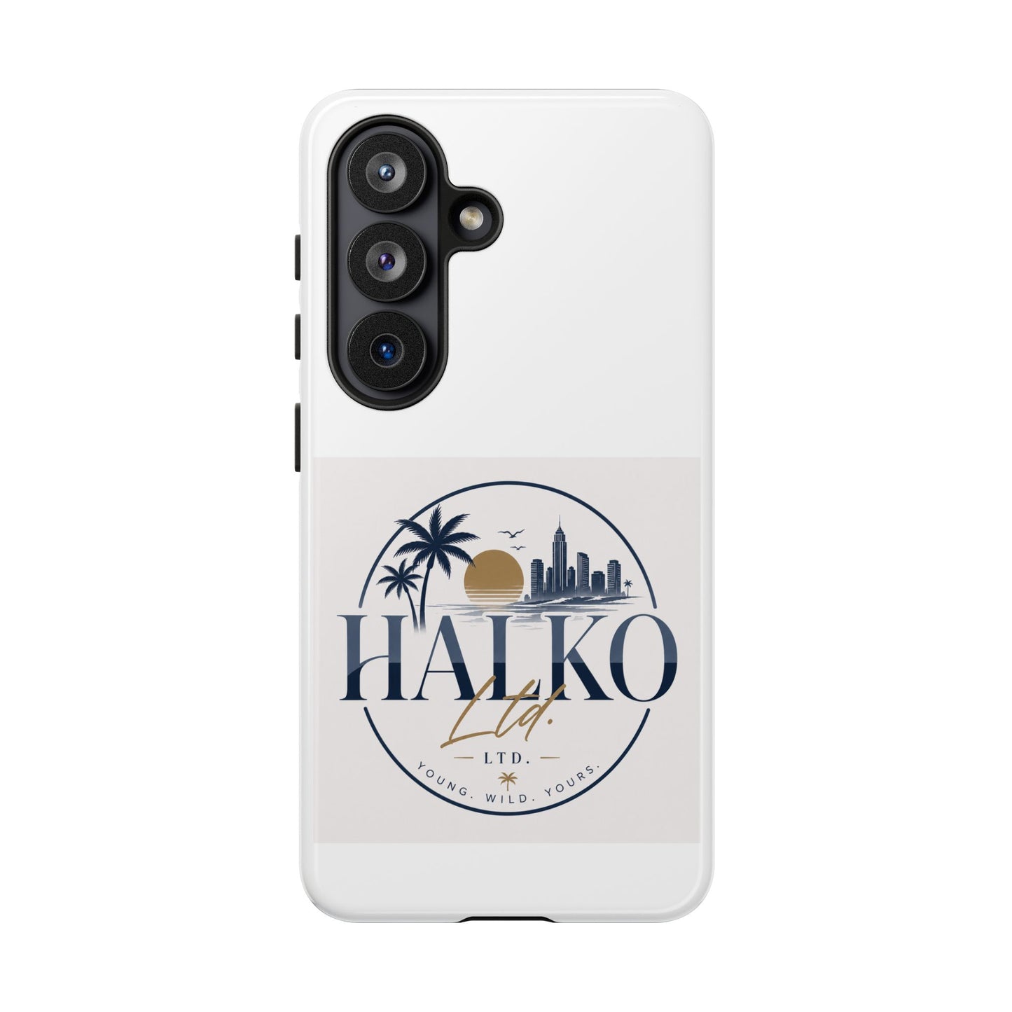 Halko Beach Skyline Phone Case — Sunset Palm Tropical Protective Cover