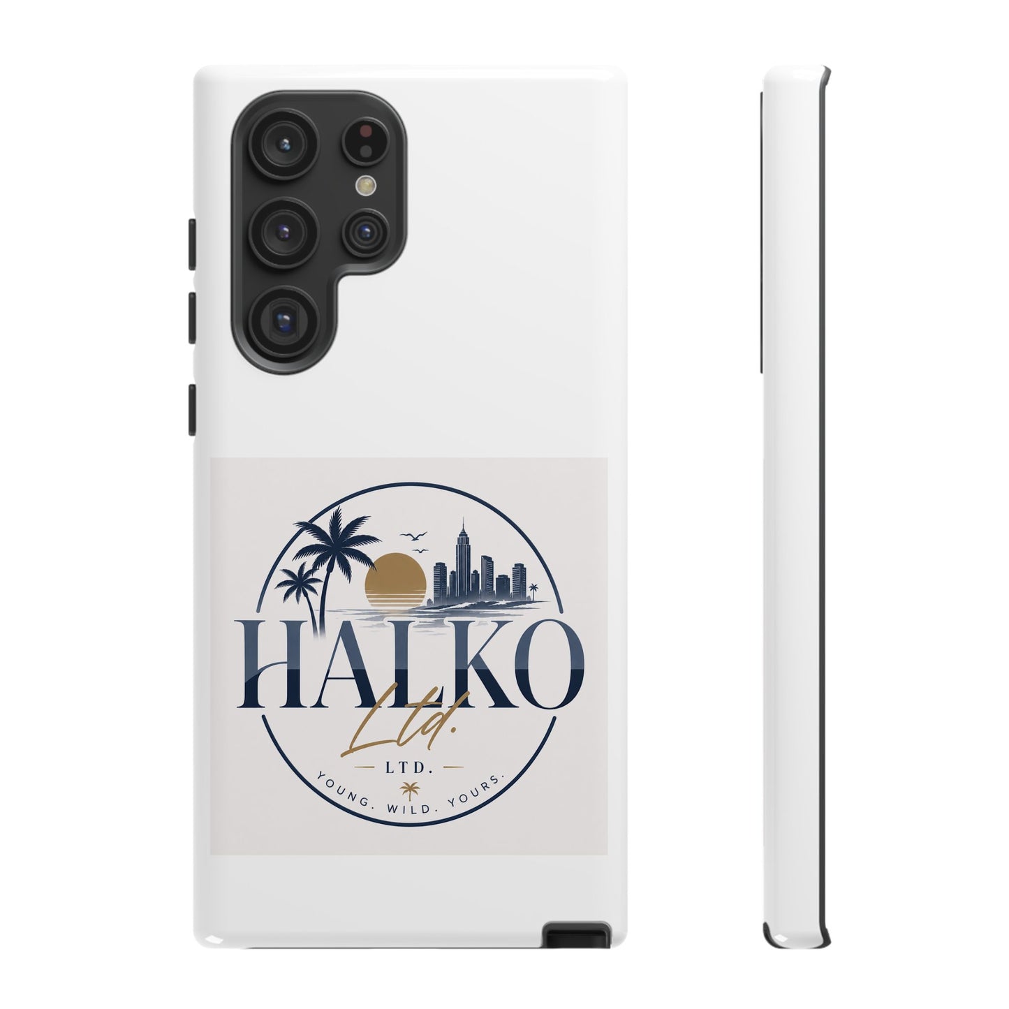 Halko Beach Skyline Phone Case — Sunset Palm Tropical Protective Cover
