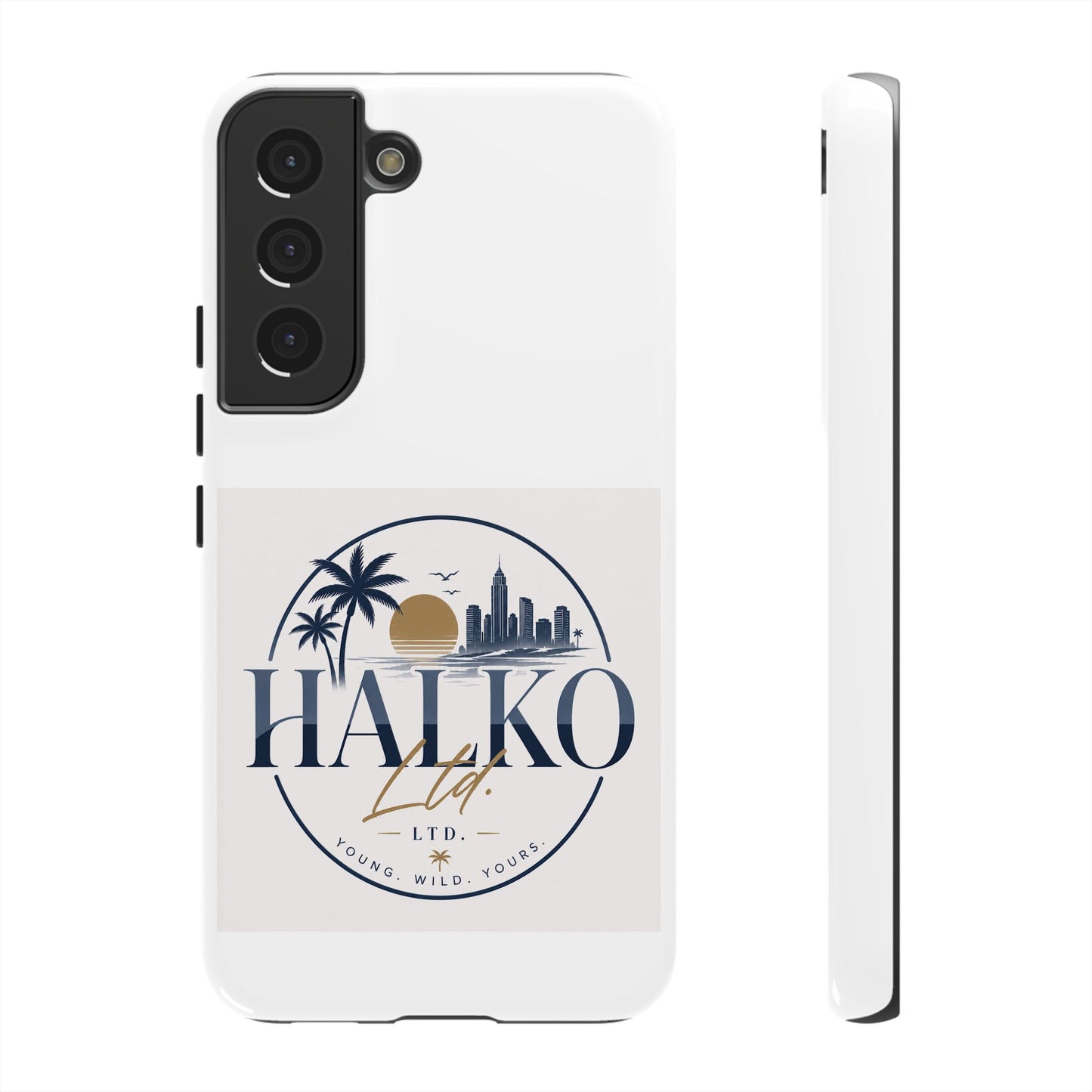 Halko Beach Skyline Phone Case — Sunset Palm Tropical Protective Cover