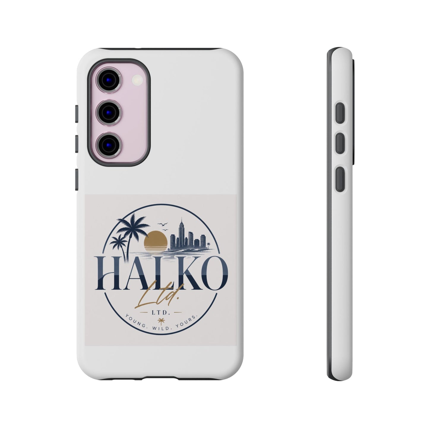 Halko Beach Skyline Phone Case — Sunset Palm Tropical Protective Cover