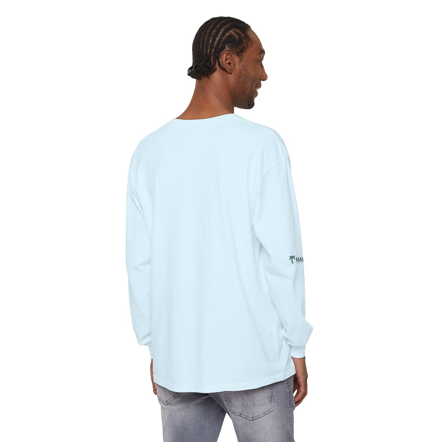 Retro Beach Graphic Long Sleeve T-Shirt — Halko LTD Coastal Sunset Design