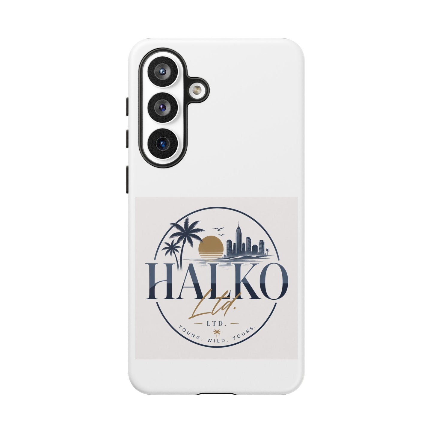 Halko Beach Skyline Phone Case — Sunset Palm Tropical Protective Cover